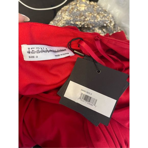 MAC DUGGAL JERSEY LONG SLEEVE ASYMMETRICAL RUCHED GOWN - Picture 10 of 11